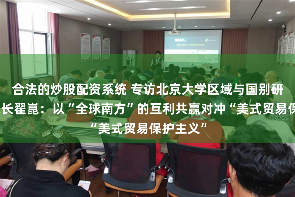 合法的炒股配资系统 专访北京大学区域与国别研究院副院长翟崑：以“全球南方”的互利共赢对冲“美式贸易保护主义”
