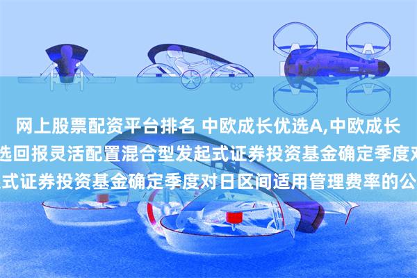网上股票配资平台排名 中欧成长优选A,中欧成长优选E: 关于中欧成长优选回报灵活配置混合型发起式证券投资基金确定季度对日区间适用管理费率的公告