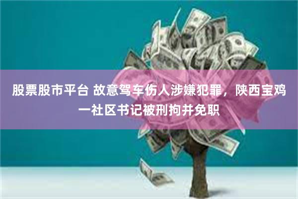 股票股市平台 故意驾车伤人涉嫌犯罪，陕西宝鸡一社区书记被刑拘并免职